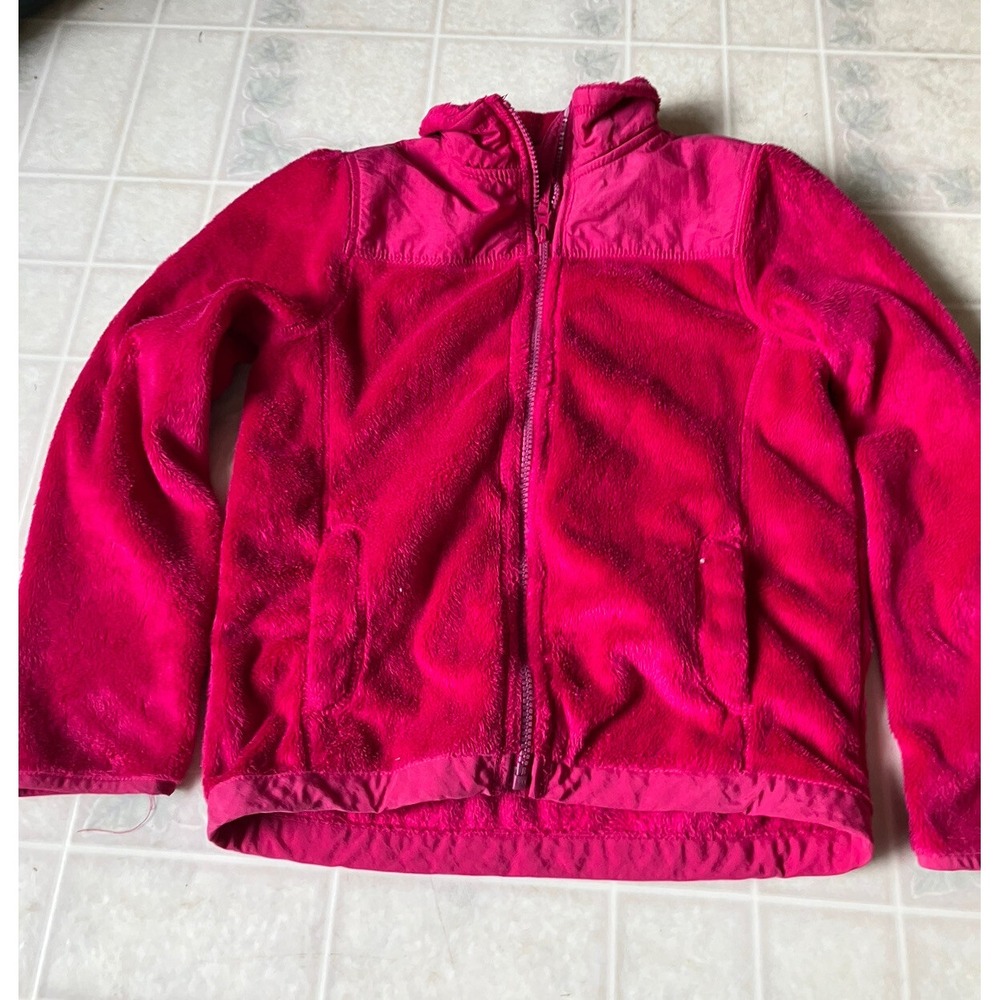 Children's Place Full Zip Fleece Jacket Sweater Kids Size YM 7-8 Pink Outdoors